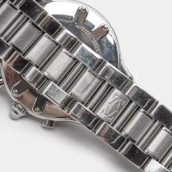 Pre Owned Cartier Silver Stainless Steel Chronoscaph 21 2424 Unisex Wristwatch 38 mm
