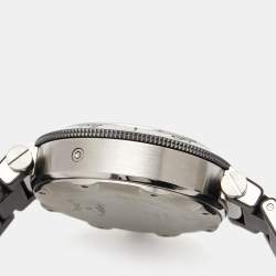 Pre Owned Cartier Black Stainless Steel Rubber Pasha Seatimer W31088U2 Men's Wristwatch 42 mm