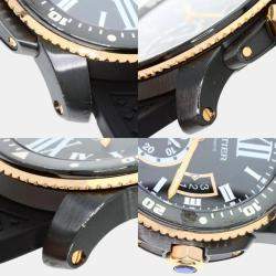 Cartier Black 18K Rose Gold And Stainless Steel Calibre W2CA0004 Men's Wristwatch 42 mm