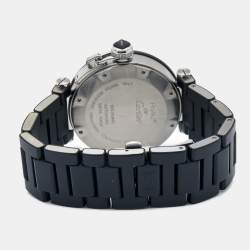 Pre Owned Cartier Black Stainless Rubber Pasha de Cartier Seatimer W3107702 Men's Wristwatch 40.5 mm 