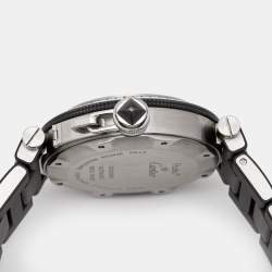 Pre Owned Cartier Black Stainless Rubber Pasha de Cartier Seatimer W3107702 Men's Wristwatch 40.5 mm 