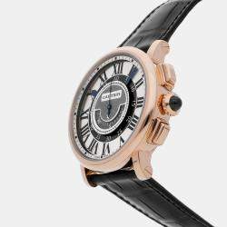 Cartier Silver 18k Rose Gold Rotonde de Cartier W1555951 Automatic Men's Wristwatch 42 mm