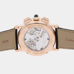 Cartier Silver 18k Rose Gold Rotonde de Cartier W1555951 Automatic Men's Wristwatch 42 mm