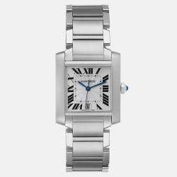 Cartier Tank Francaise Large Automatic Steel Men's Watch W51002Q3 28 x 32 mm