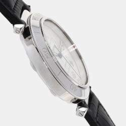 Cartier Silver 18k White Gold Pasha W3013756 Automatic Men's Wristwatch 38 mm