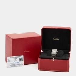 Pre Owned Cartier Silver Stainless Steel Tank Must WSTA0053 Men's Wristwatch 31 mm