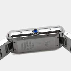 Pre Owned Cartier Silver Stainless Steel Tank Must WSTA0053 Men's Wristwatch 31 mm