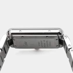 Pre Owned Cartier Silver Stainless Steel Tank Must WSTA0053 Men's Wristwatch 31 mm