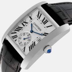 Cartier Tank MC Silver Dial Steel Men's Watch W5330003 34.3 x 44 mm