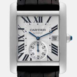 Cartier Tank MC Silver Dial Steel Men's Watch W5330003 34.3 x 44 mm