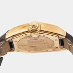 Pre Owned Cartier White Yellow Gold Roadster Automatic Men's Wristwatch