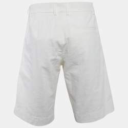 Casablanca White Textured Cotton Shorts XXL
