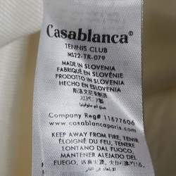 Casablanca White Textured Cotton Shorts XXL
