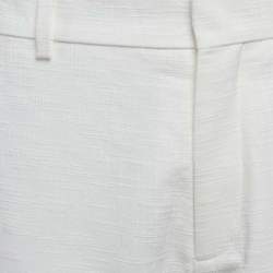 Casablanca White Textured Cotton Shorts XXL
