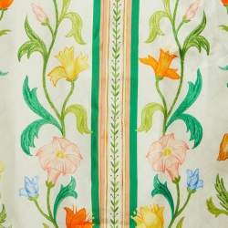 Pre Owned Casablanca Tennis Club Printed Silk L'Arche Fleurie Shirt M