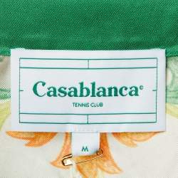 Pre Owned Casablanca Tennis Club Printed Silk L'Arche Fleurie Shirt M