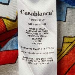 Pre Owned Casablanca Multicolor Escalier Infini Print Silk Short Sleeve Shirt M