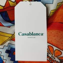 Pre Owned Casablanca Multicolor Escalier Infini Print Silk Short Sleeve Shirt M