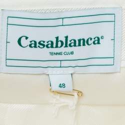 Casablanca White Wool Gabardine Bermuda Shorts M