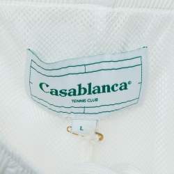 Casablanca White Printed Synthetic Track Shorts L