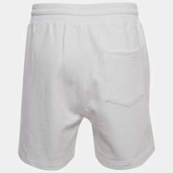Casablanca White 3D Logo Print Cotton Drawstring Sweatshorts L