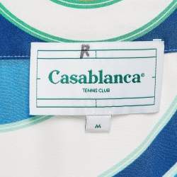 Casablanca Multicolor Paysage Print Satin Silk Shirt M