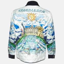 Casablanca White Printed Stain Le Vol Ideal Quilted Hunting Jacket L