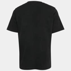 Casablanca Black Printed Cotton Crew Neck Oversized T-Shirt M