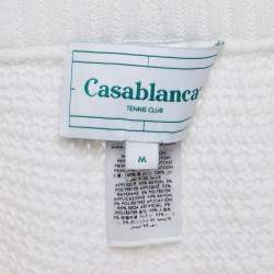 Casablanca White Striped Crochet Tennis Club Shorts M