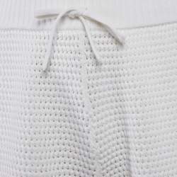 Casablanca White Striped Crochet Tennis Club Shorts M