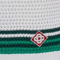 Casablanca White Striped Crochet Tennis Club Shorts M