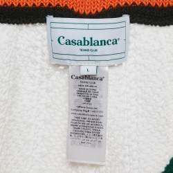 Casablanca White Striped Crochet Tennis Club Shorts L