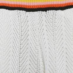 Casablanca White Striped Crochet Tennis Club Shorts L