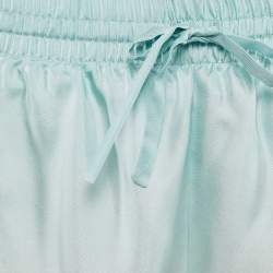 Casablanca Blue Hem Print Silk Tennis Club Shorts L