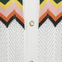 Pre Owned Casablanca Tennis Club White Crochet Short Sleeve Shirt M