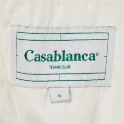 مملوكة مسبقًا Casablanca Tennis Club White Printed Synthetic Coach Jacket S