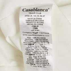 مملوكة مسبقًا Casablanca Tennis Club White Printed Synthetic Coach Jacket S