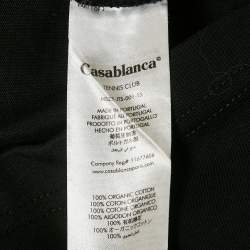 Pre Owned Casablanca Tennis Club Printed Cotton T-Shirt M