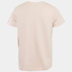 Pre Owned Casablanca Pink Printed Jersey Tennis Club T-Shirt M