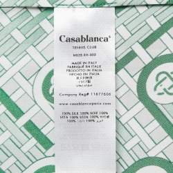 Casablanca Green Printed Satin Silk Shirt L