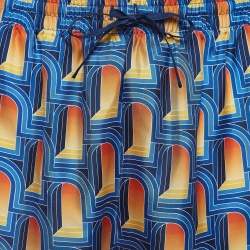 Casablanca Multicolor Printed Silk Shorts L