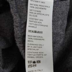 Pre Owned Celine Grey Cashmere Drawstring Pants XXL