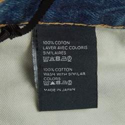 Celine Blue Distressed Denim Buttoned Shorts M Waist 32''