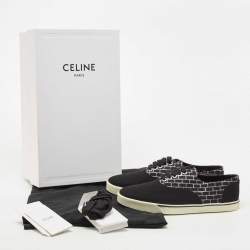 Celine Black Canvas Elliot Low Top Sneaker Size 40