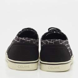 Celine Black Canvas Elliot Low Top Sneaker Size 40
