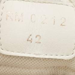 Celine White Leather Platform Sneakers Size 42