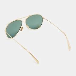 Celine Green/Gold Tone CL40062U Aviator Sunglasses