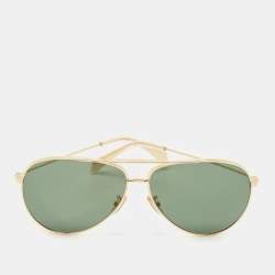 Celine Green/Gold Tone CL40062U Aviator Sunglasses