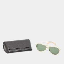 Celine Green/Gold Tone CL40062U Aviator Sunglasses