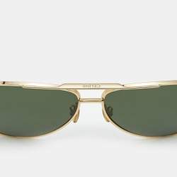 Pre Owned Celine Green/Gold Tone CL40062U Aviator Sunglasses
